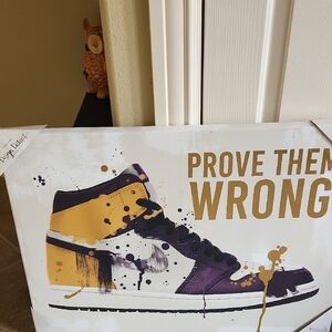 Prove Them Wrong Canbas Art Print - Purple and Gold